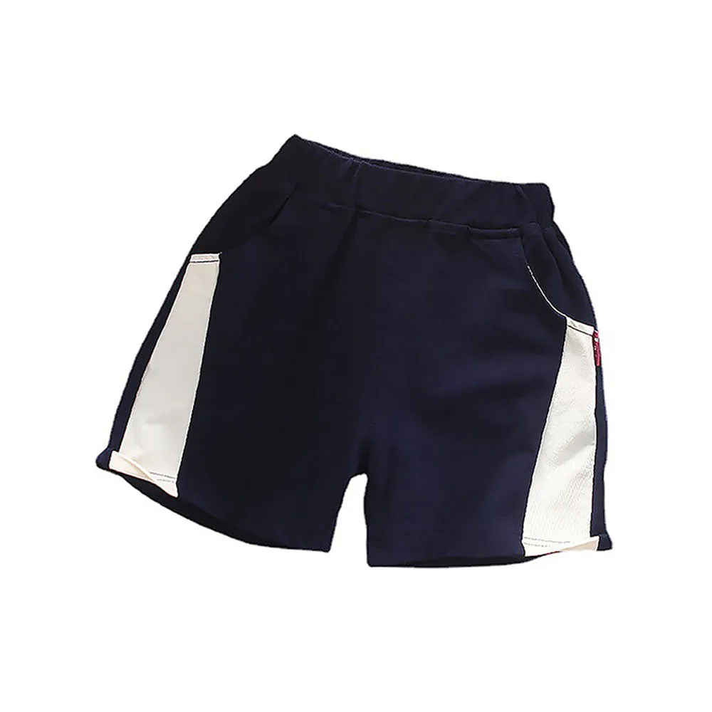 1891 Blue Sporty 2 Pcs Shorts Set For Toddlers And Kids