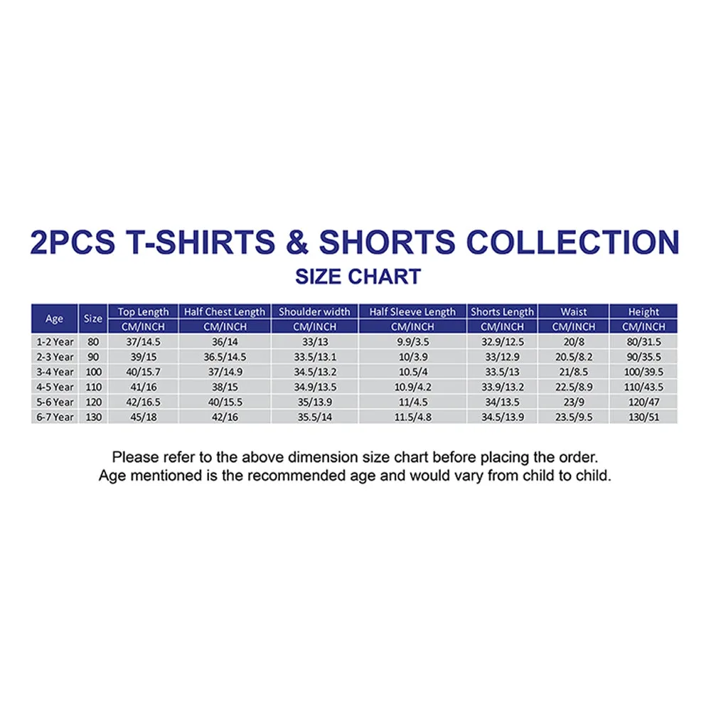 1891 Blue Sporty 2 Pcs Shorts Set For Toddlers And Kids
