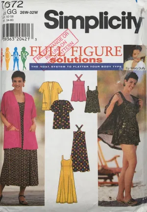 1997 Vintage Sewing Pattern: Simplicity 7672