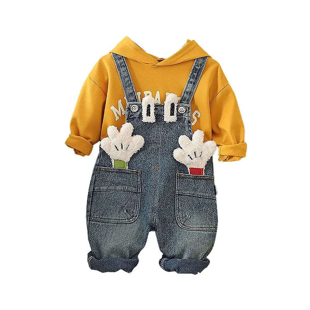 2 Little Hands Denim Dungary 2 pcs set for Kids/Toddlers