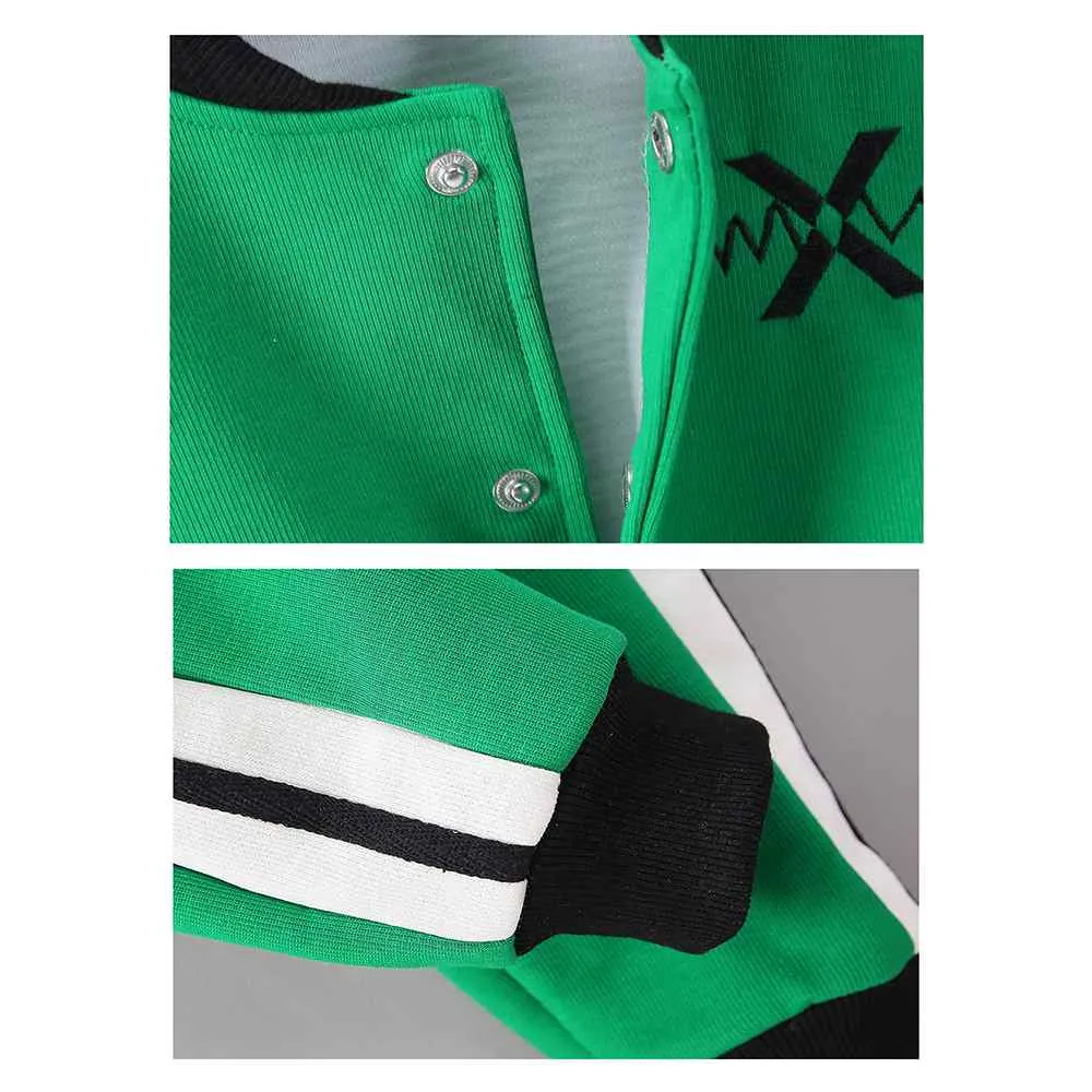 2 pcs Green Varsity Style Jacket with matching Tracks for Kids.