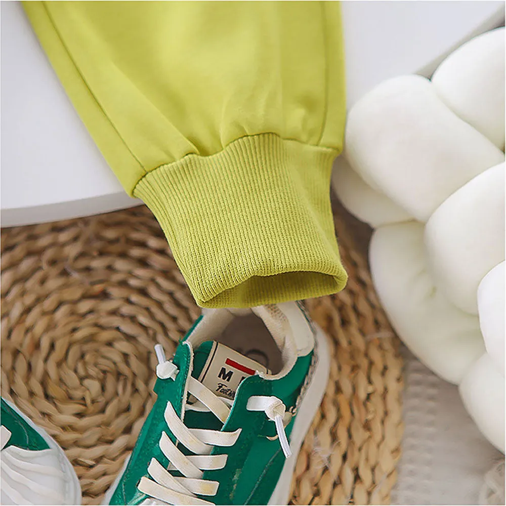 2 Pcs Set Green Striped 3D Fluffy Dino Tummy Sweat Shirt And Pants Set For Toddler And Kids Winter And All Season Wear