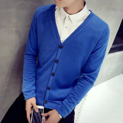 206 Button wool cashmere sweater male outerwear cardigan autumn man imported sweater cardigan M-5xl Plus