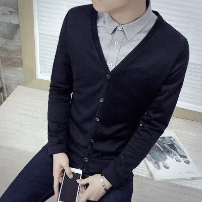 206 Button wool cashmere sweater male outerwear cardigan autumn man imported sweater cardigan M-5xl Plus