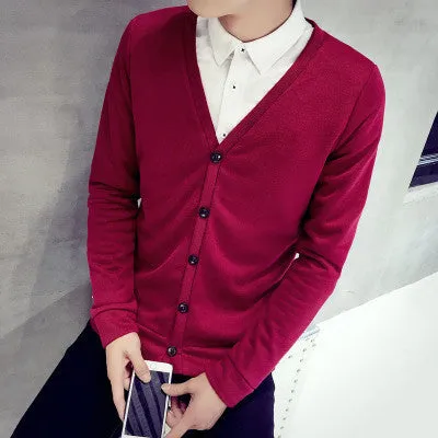 206 Button wool cashmere sweater male outerwear cardigan autumn man imported sweater cardigan M-5xl Plus