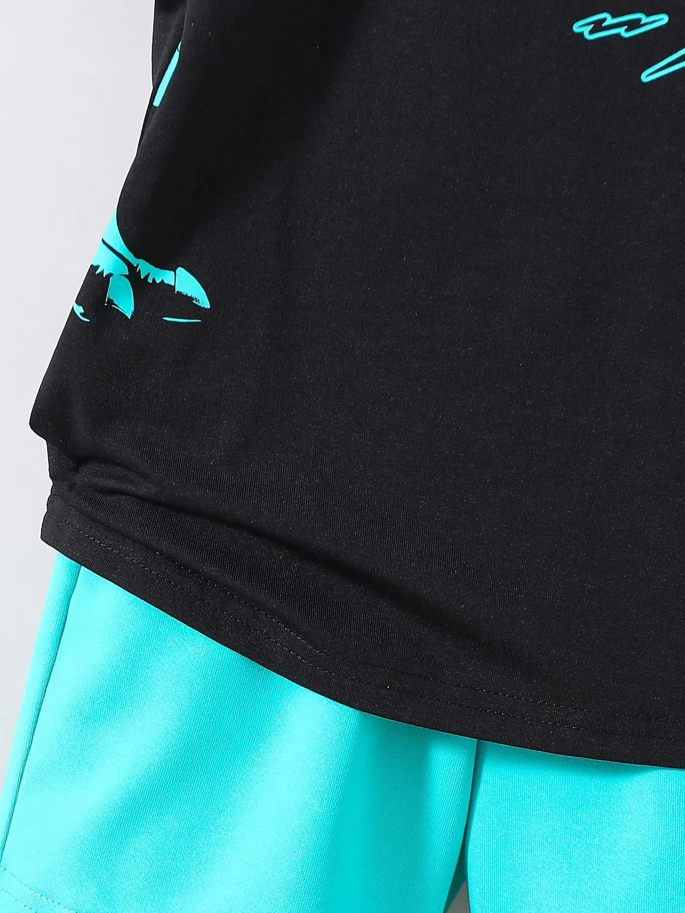 2pcs Boy's Dinosaur Short Sleeve Outfit