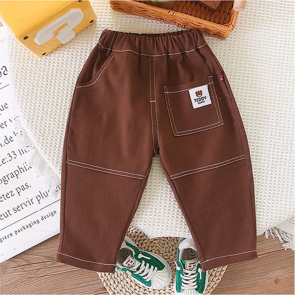 3 Pcs Set Cream Teddy Knitted Sweater Shirt And Pants Set For Toddler And Kids Winter And All Season Wear
