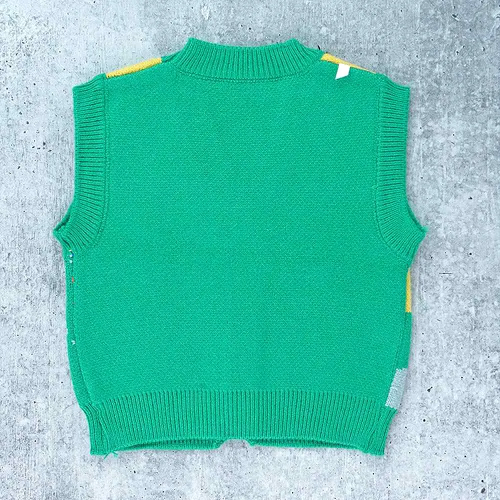 3pcs Green Village Theme Cardigan, Shirt and matching Pants set for Toddlers and Kids, winter and all season wear