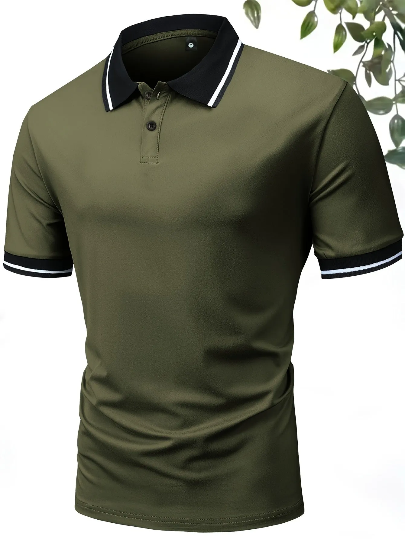 5pcs Comfy Short Sleeve Button Up Lapel Shirt for Golf Sports
