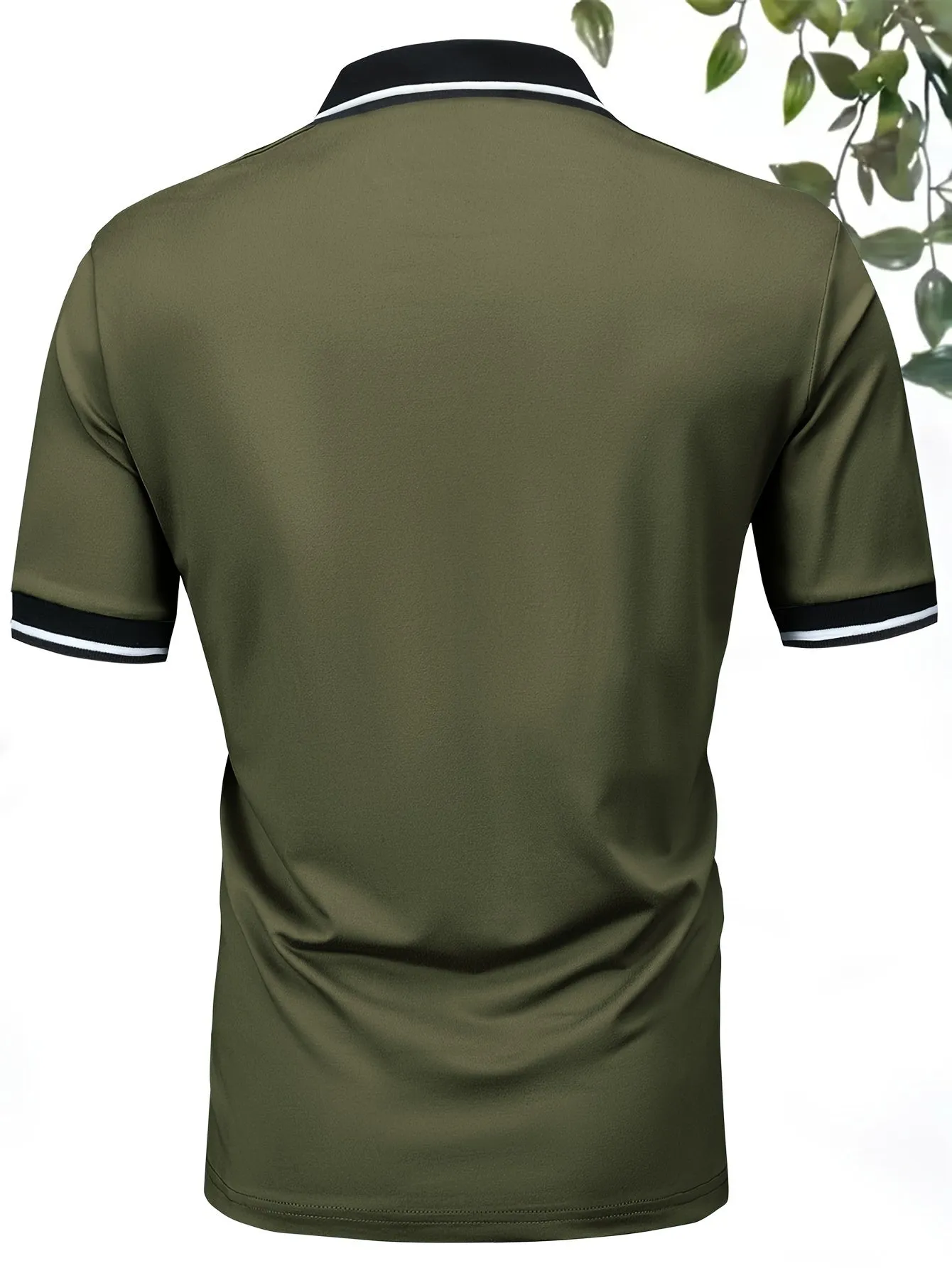 5pcs Comfy Short Sleeve Button Up Lapel Shirt for Golf Sports