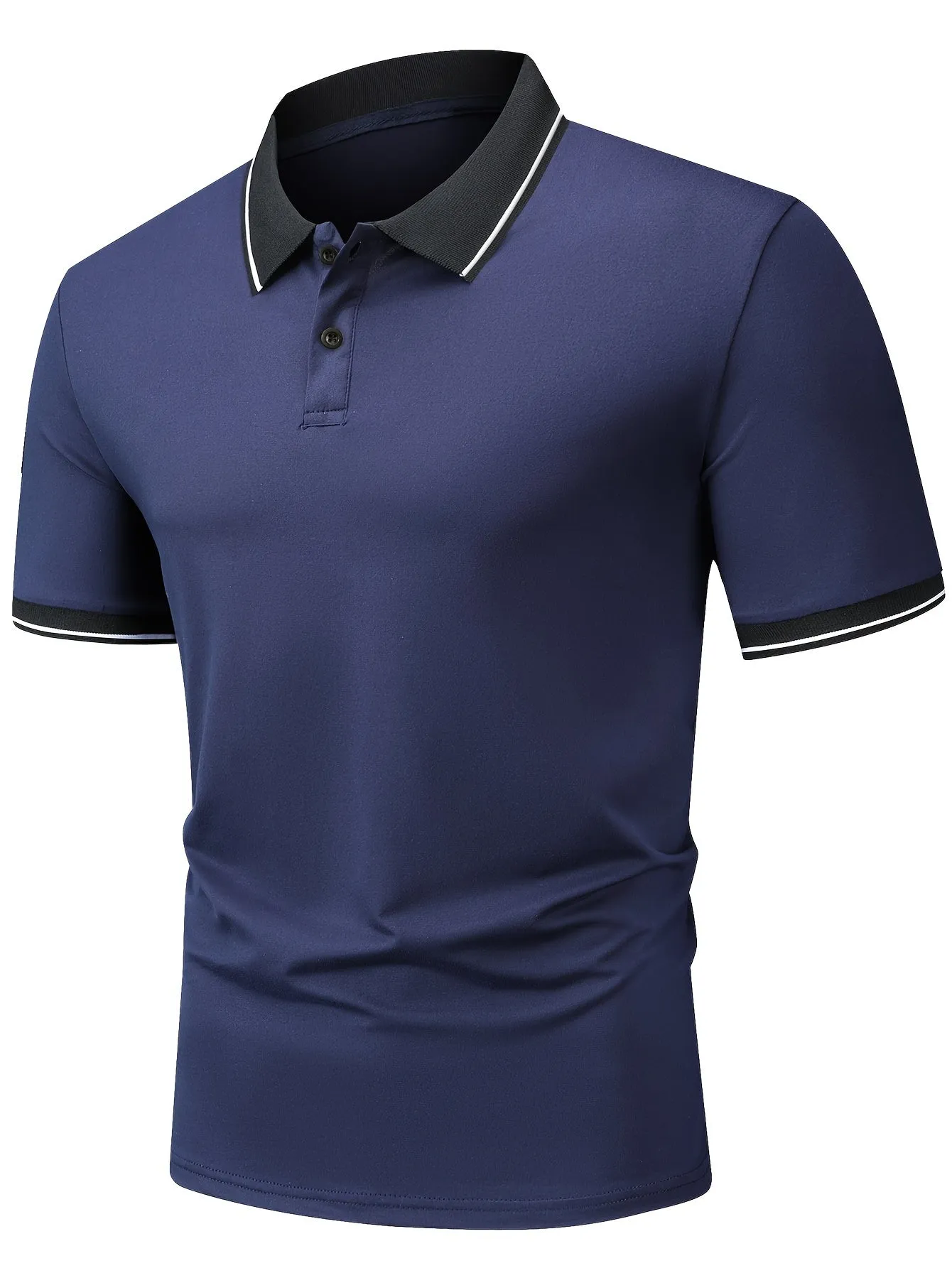 5pcs Comfy Short Sleeve Button Up Lapel Shirt for Golf Sports