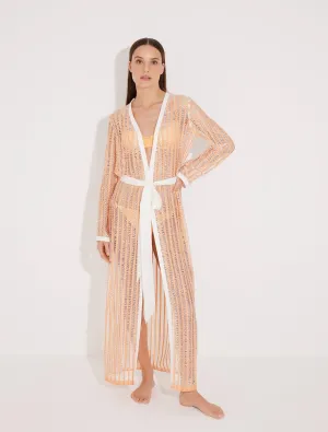 Aitana Orange/White Kaftan