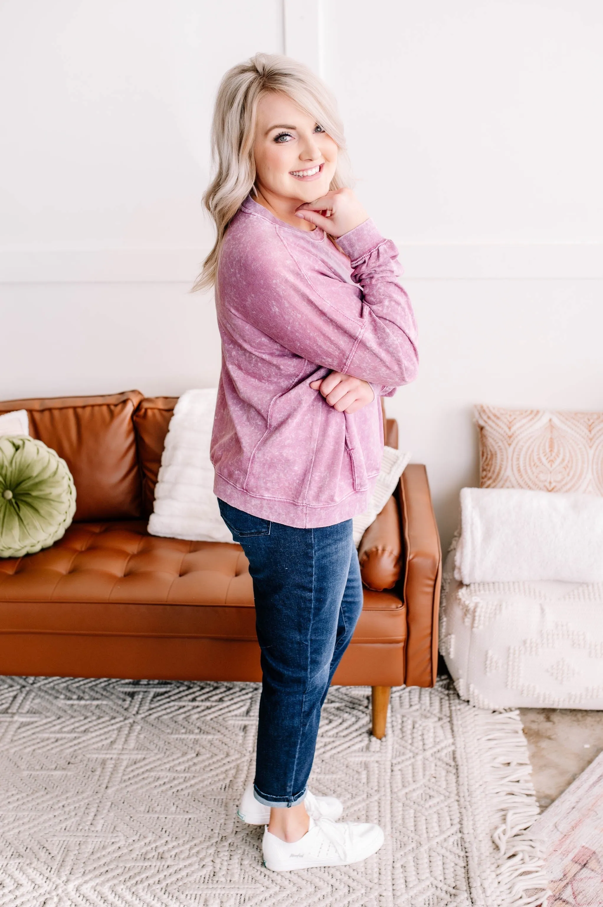 Before Time Pullover In Lilac