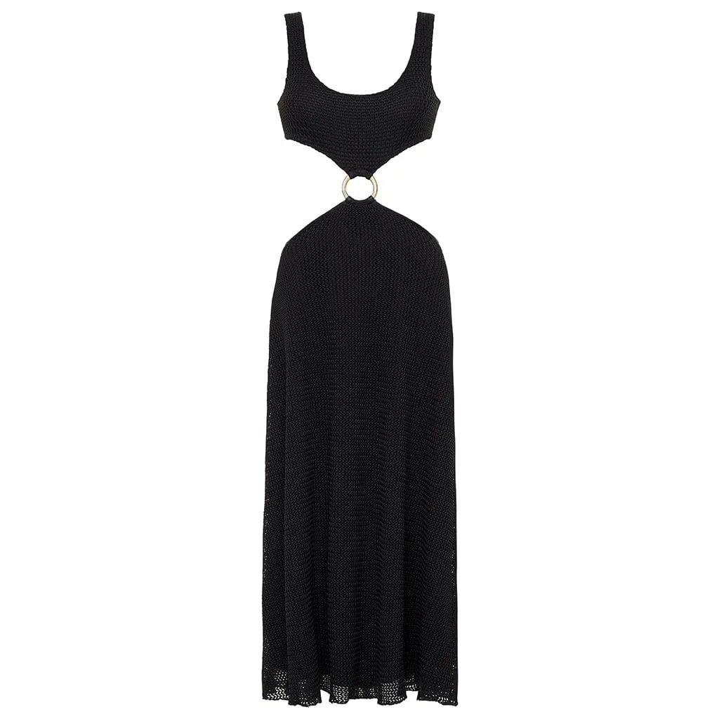 Black Crochet Ky Dress