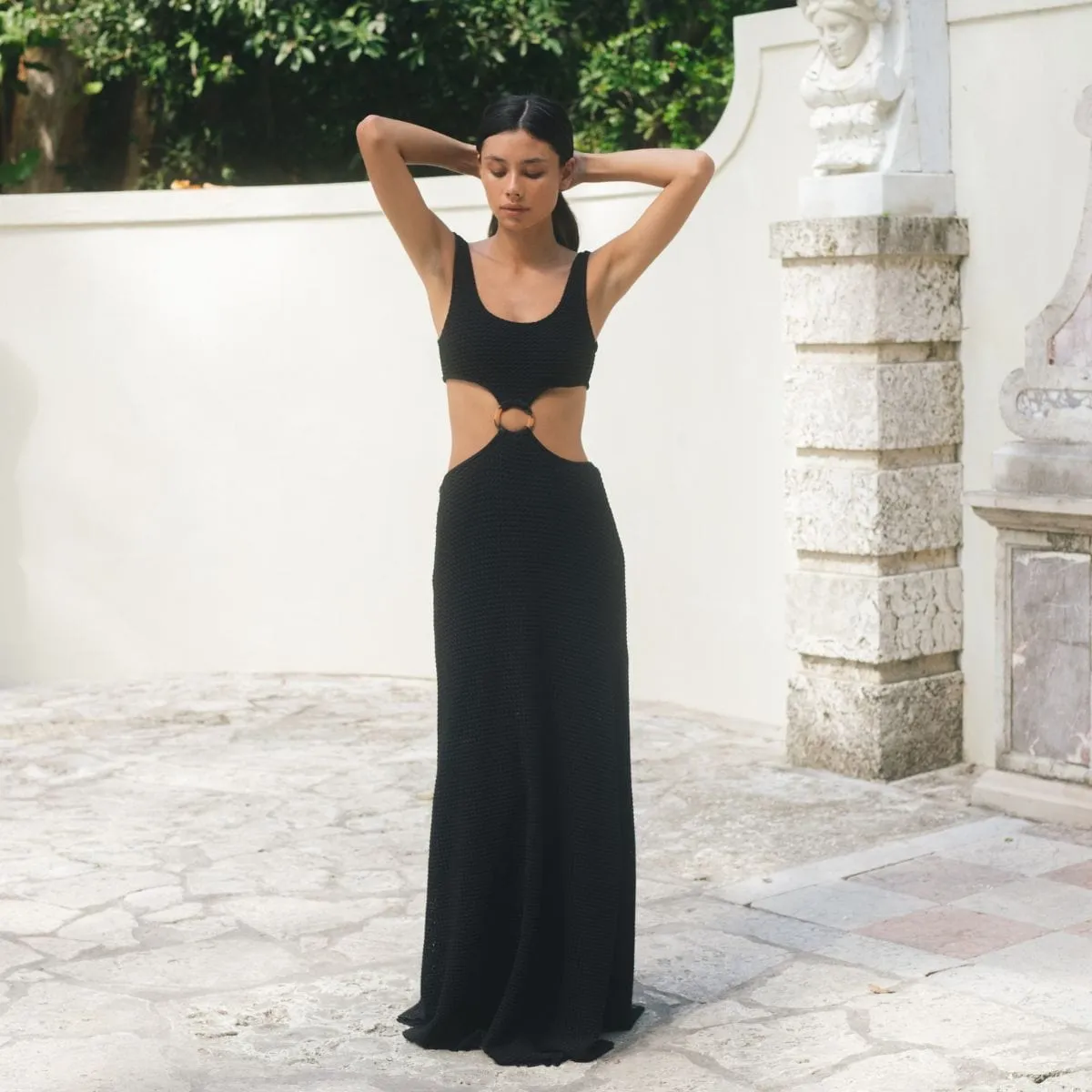 Black Crochet Ky Dress
