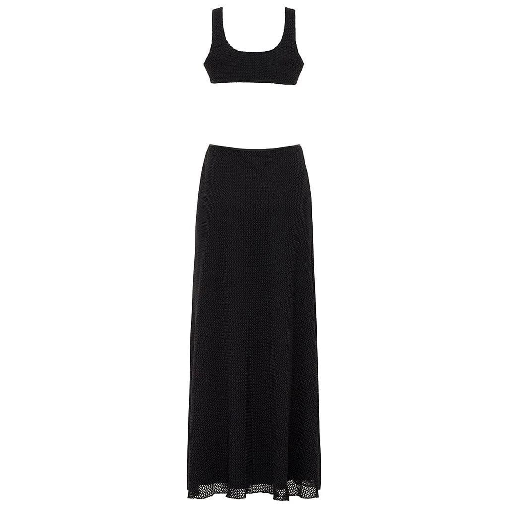 Black Crochet Ky Dress