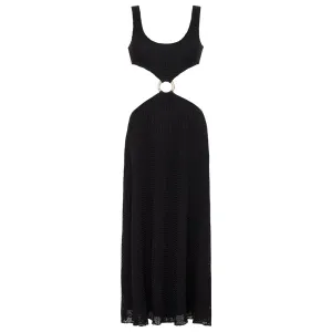 Black Crochet Ky Dress