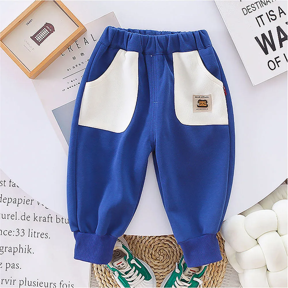 Blue 3D Monkey Face 2Pcs Track Suit Set For Winter And All Season Wear