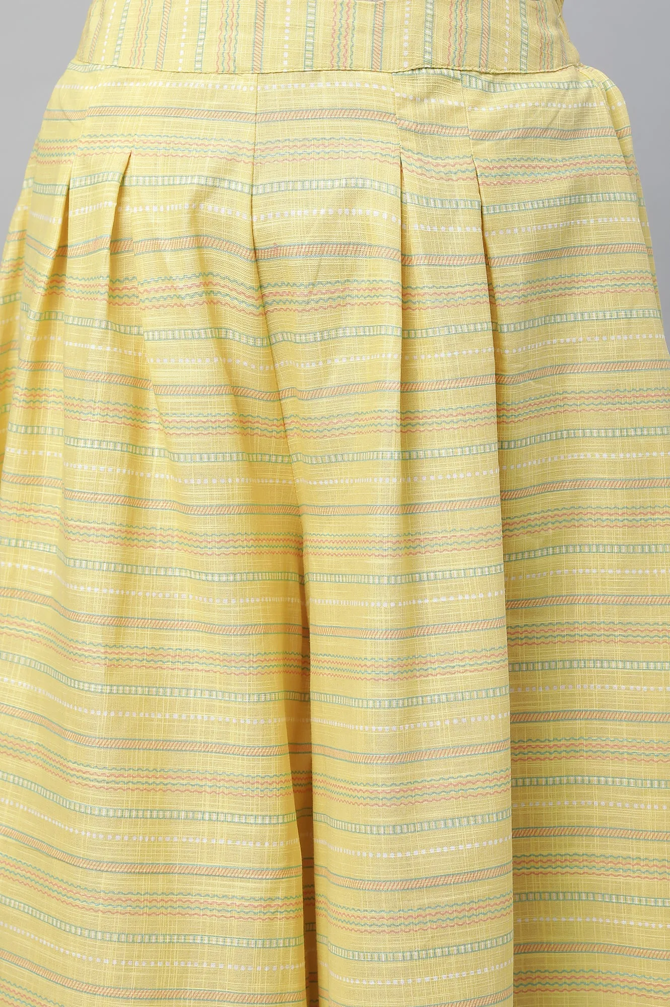 Blue Printed Kurta & Culottes Set