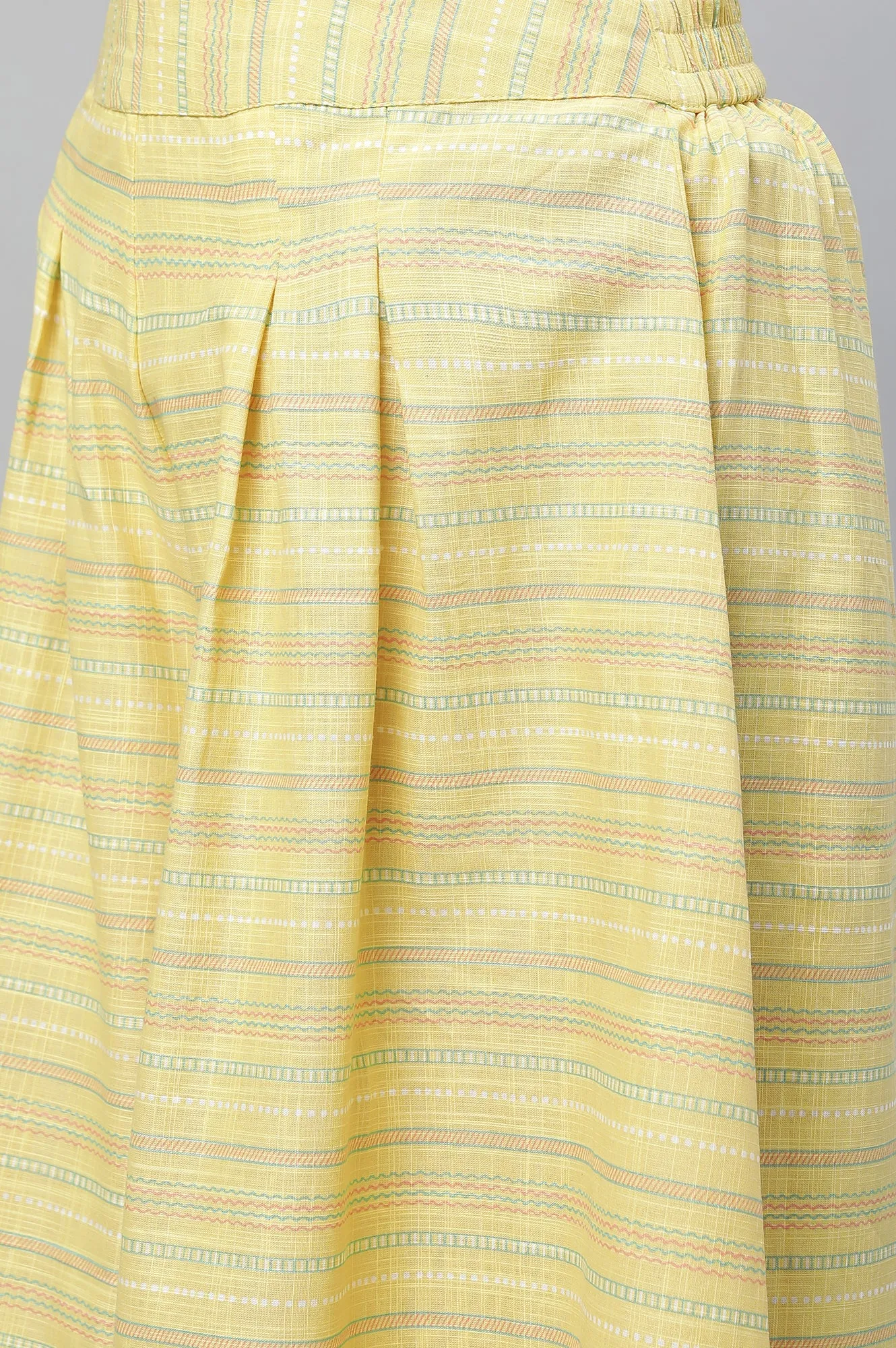 Blue Printed Kurta & Culottes Set