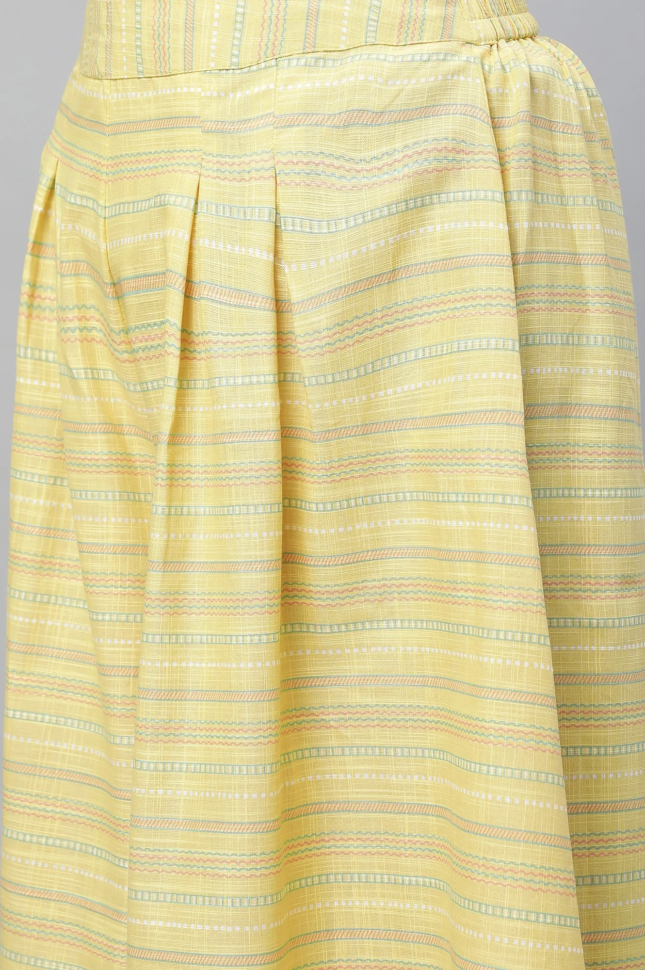 Blue Printed Kurta, Culottes & Dupatta Set