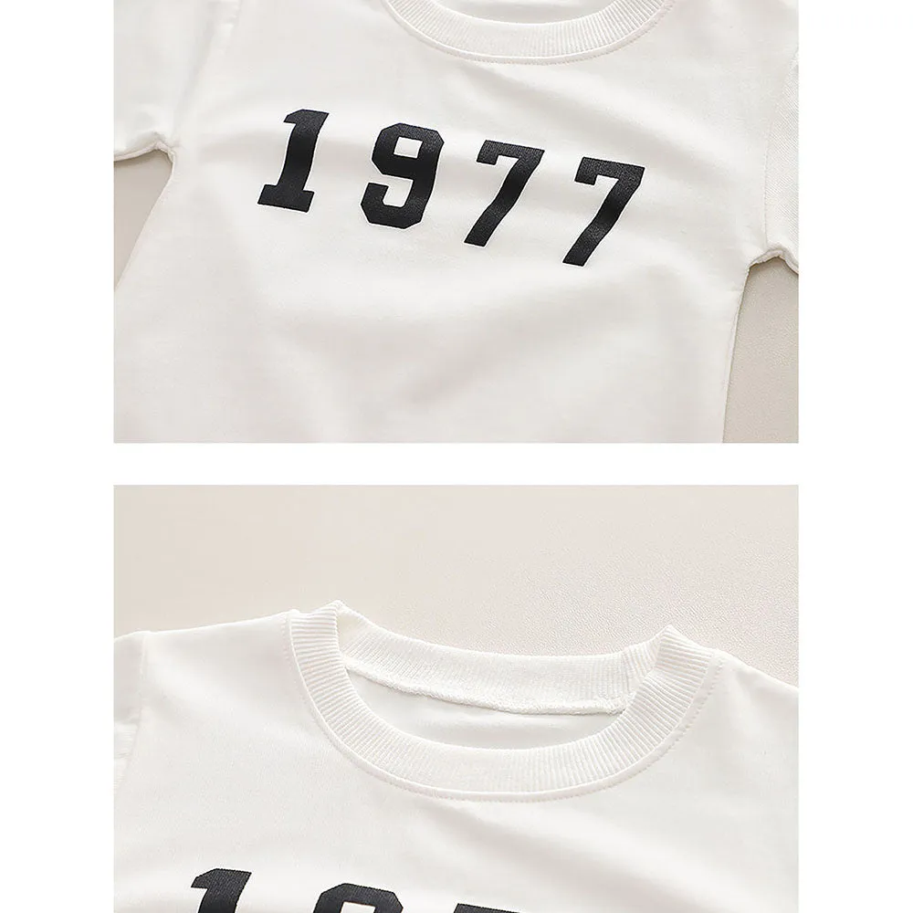 Brown & Cream 1977 Designed 3 Pcs Varsity Jacket Styled Track Suit Set For Toddlers And Kids