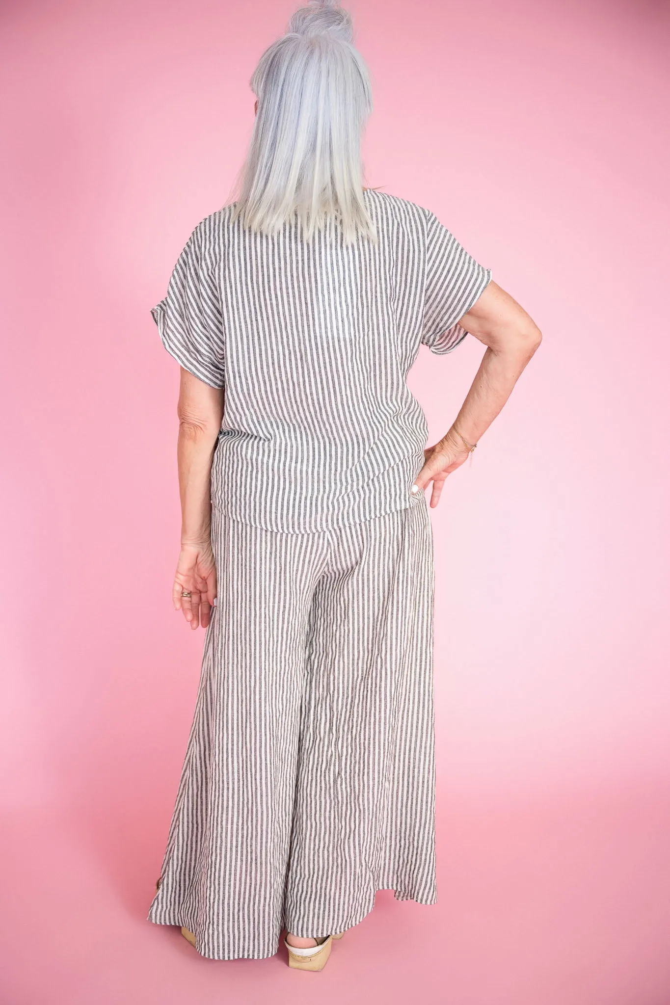 Catania Boxy Top | Thin Stripe
