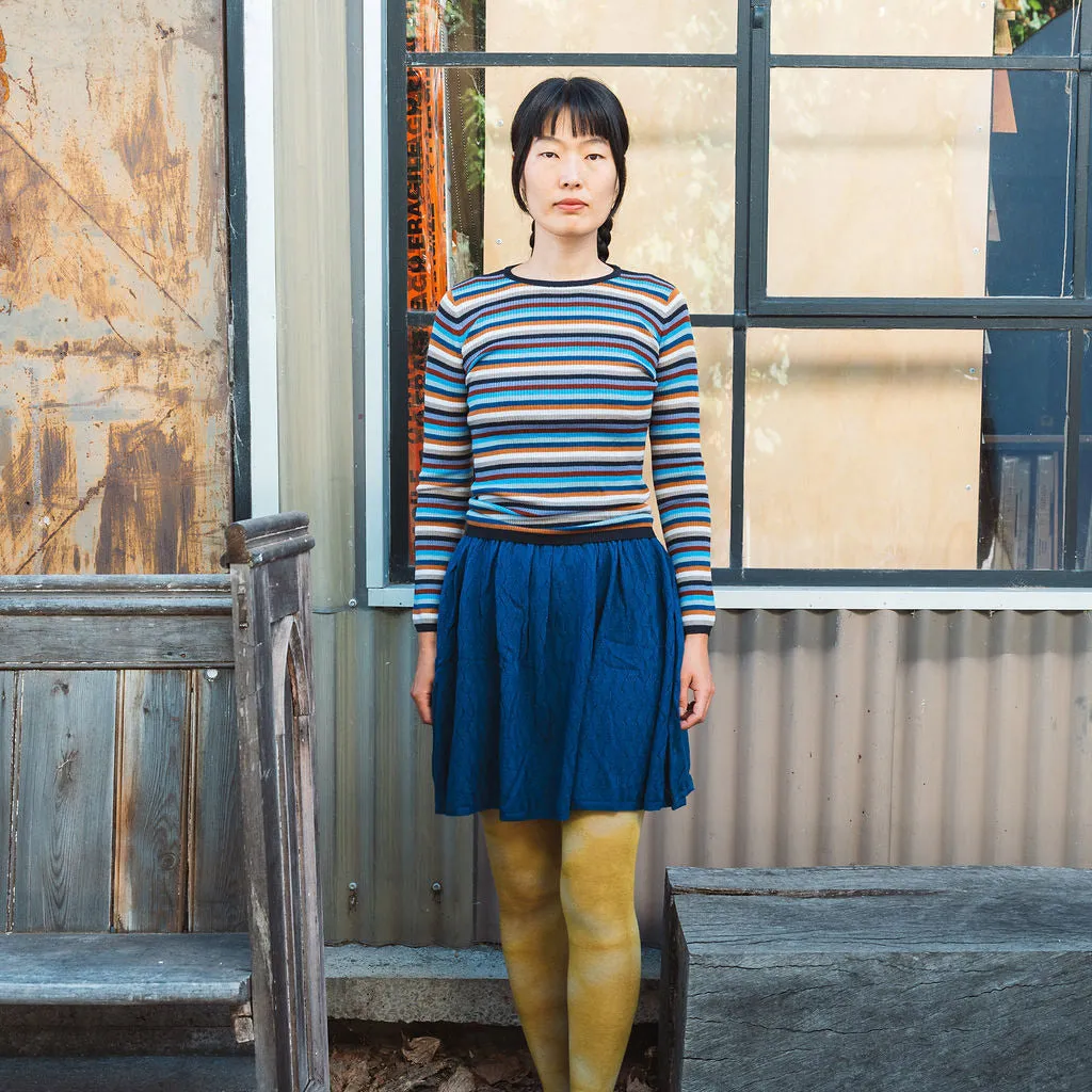 Child’s Fine Rib Sweater in 100% Merino - Multi Stripes (2-12y )