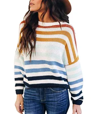 Color Block Striped Sweater