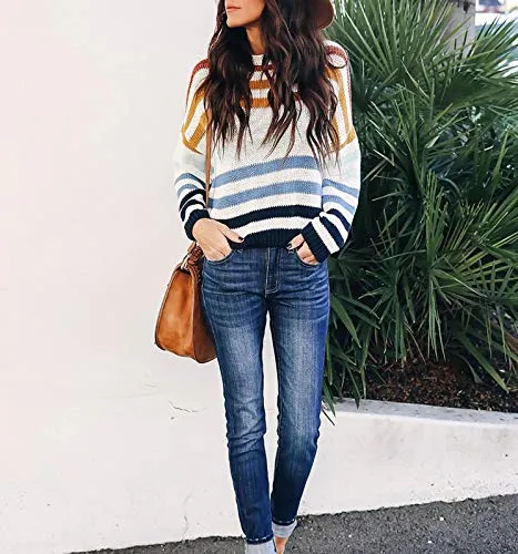Color Block Striped Sweater
