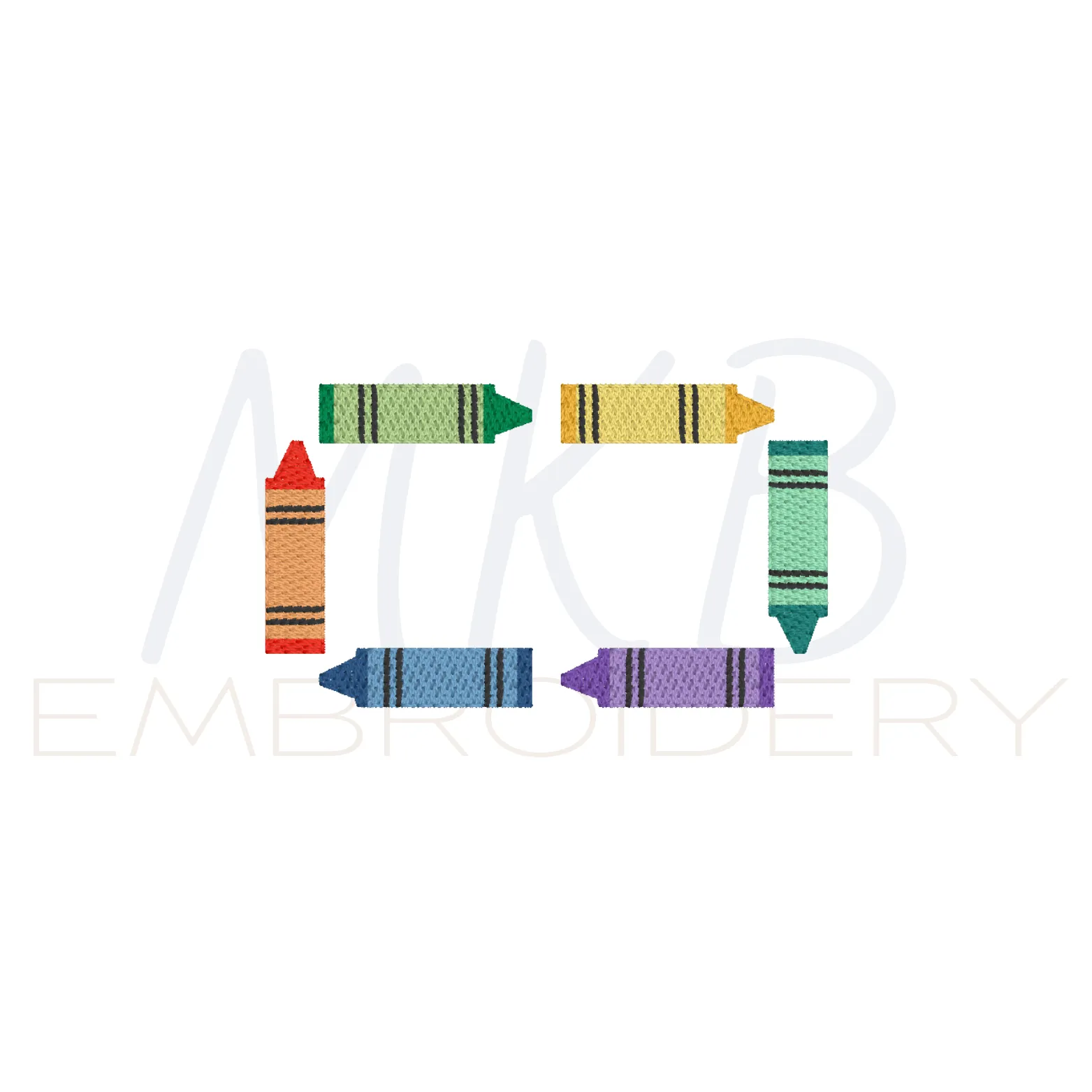Crayon Rectangle Monogram Frame - Small