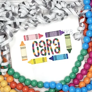 Crayon Rectangle Monogram Frame - Small