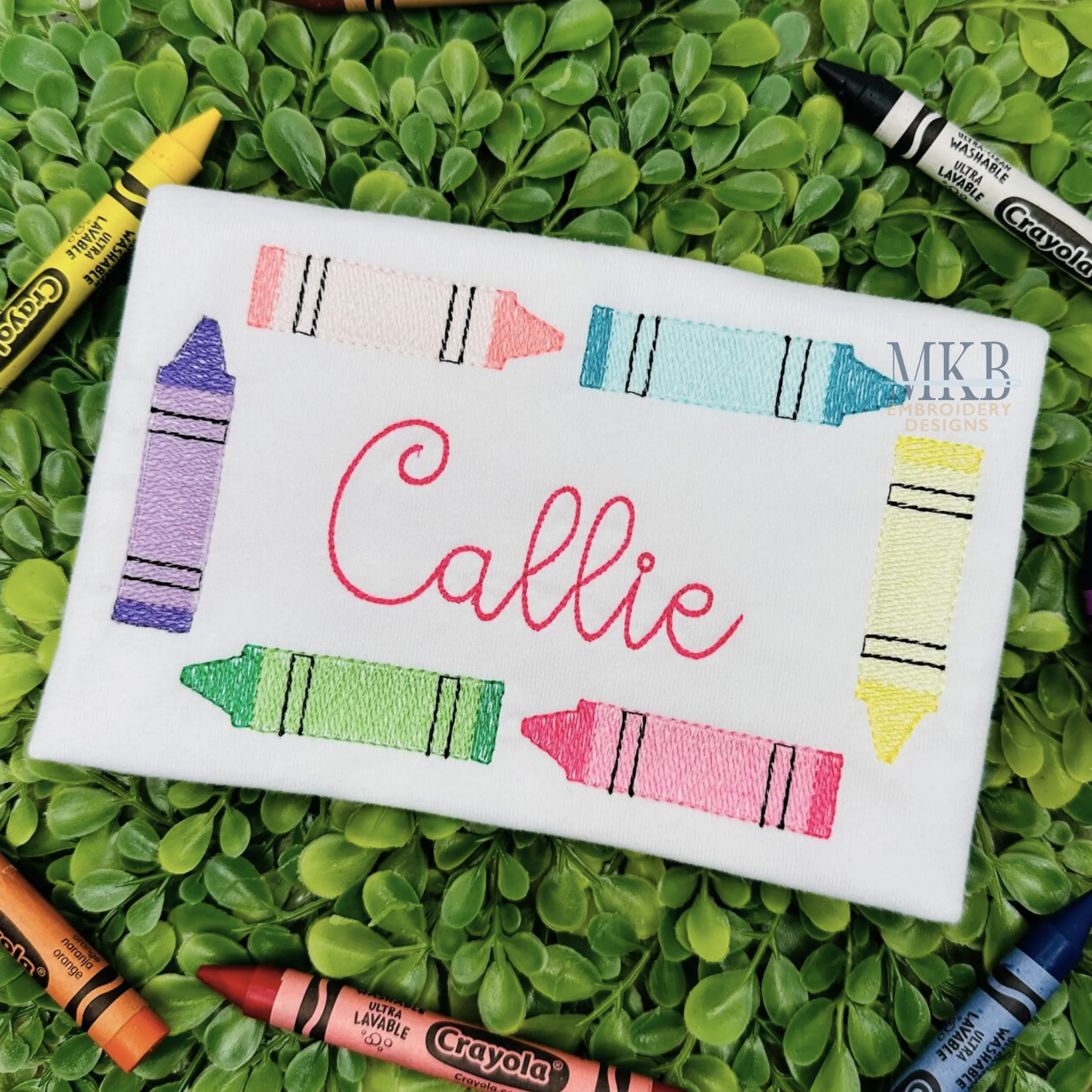 Crayon Rectangle Monogram Frame