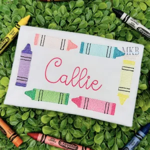 Crayon Rectangle Monogram Frame
