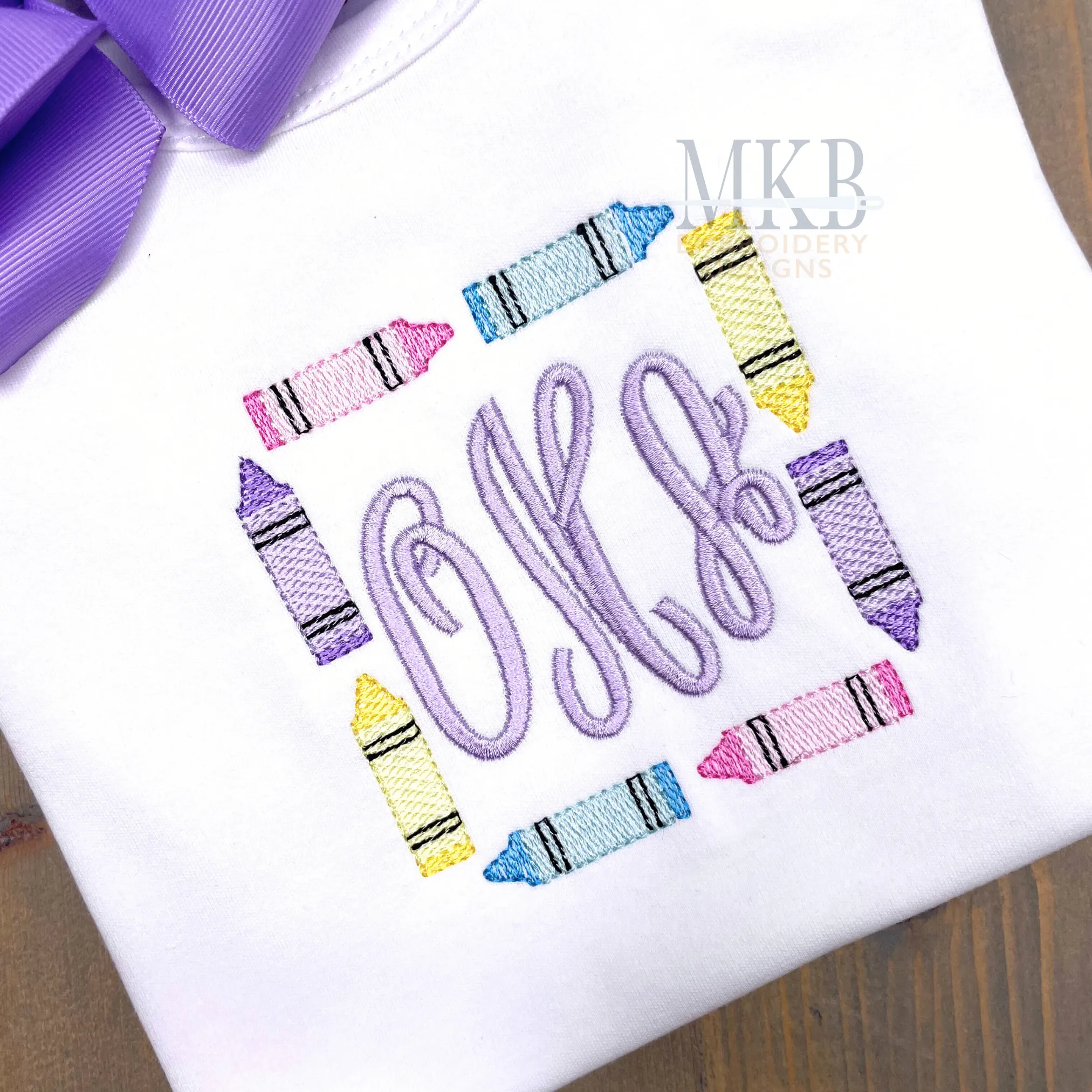 Crayon Square Monogram Frame