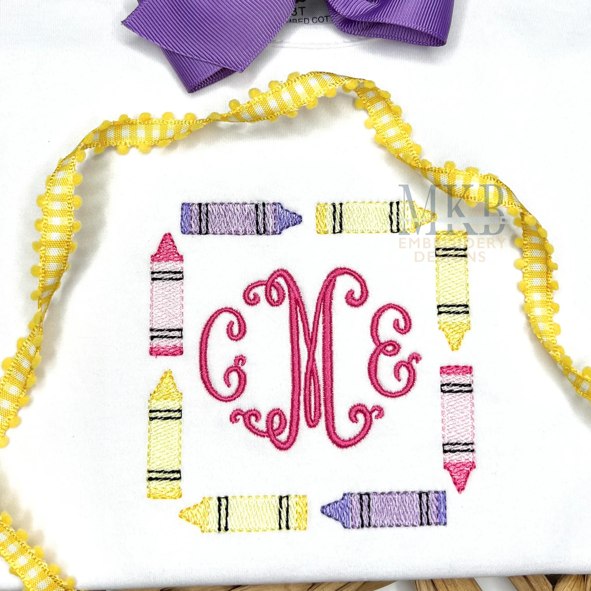 Crayon Square Monogram Frame