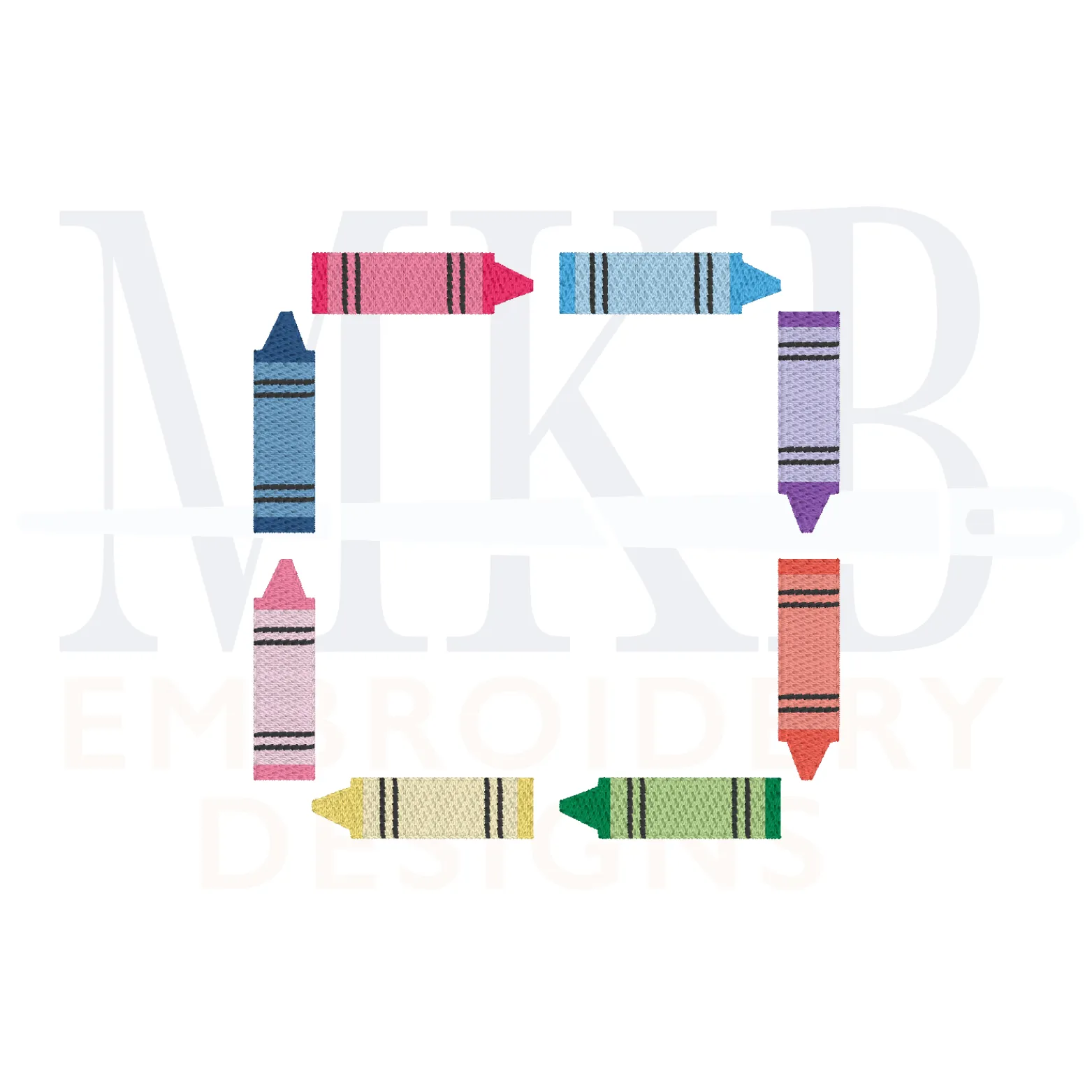 Crayon Square Monogram Frame