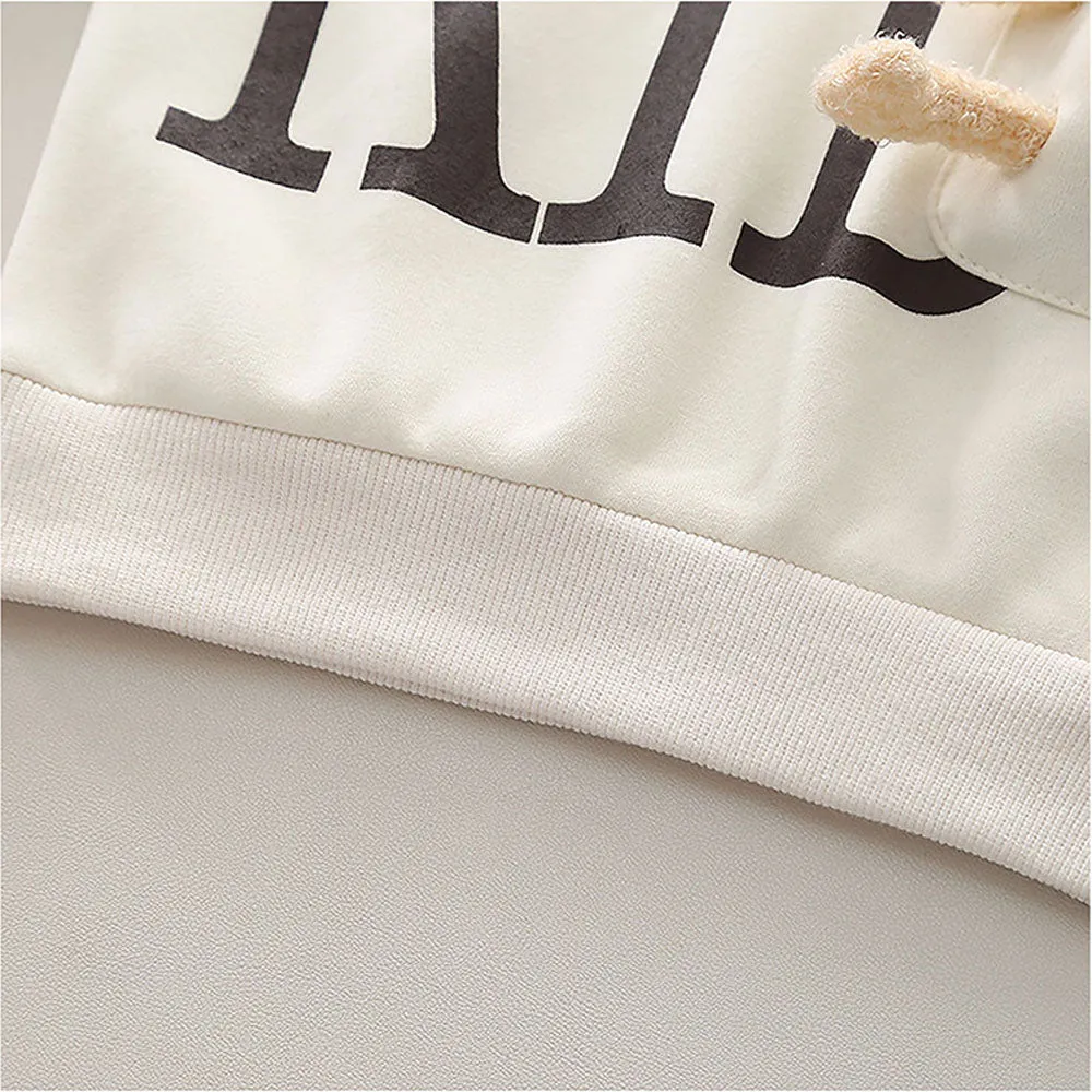 Cream & Brown Kids Teddy Soft Toy 2 Pcs Track Suit Set For Toddlers And Kids