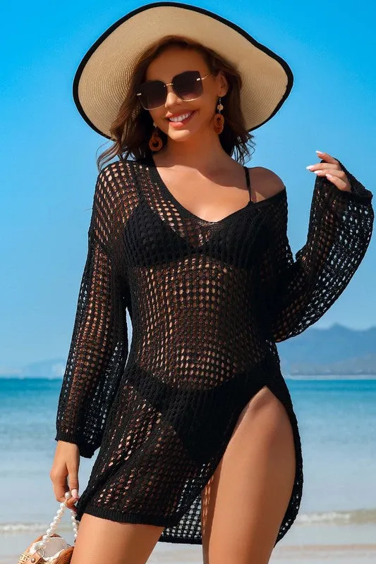 Crochet Side Split Coverup