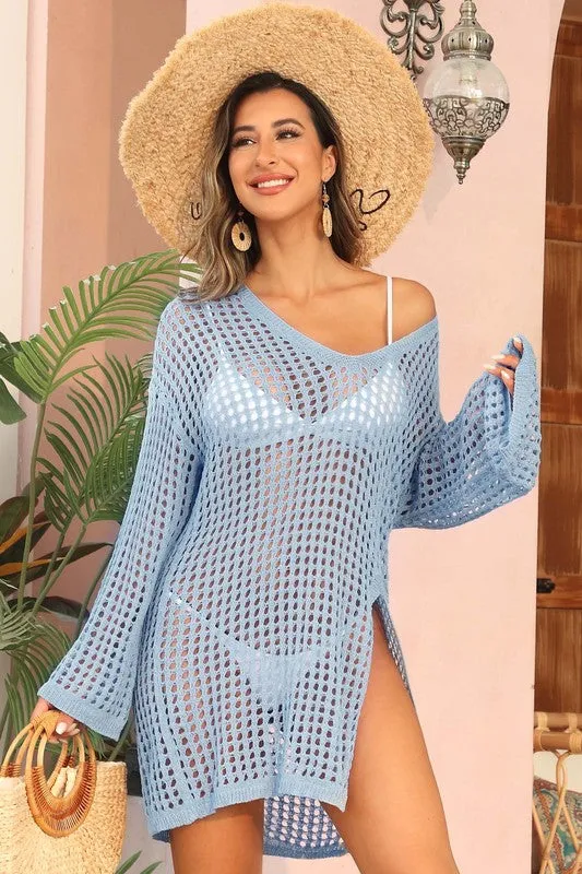 Crochet Side Split Coverup