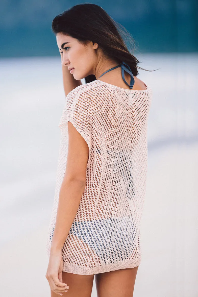 Crocheted Shirt in Pink