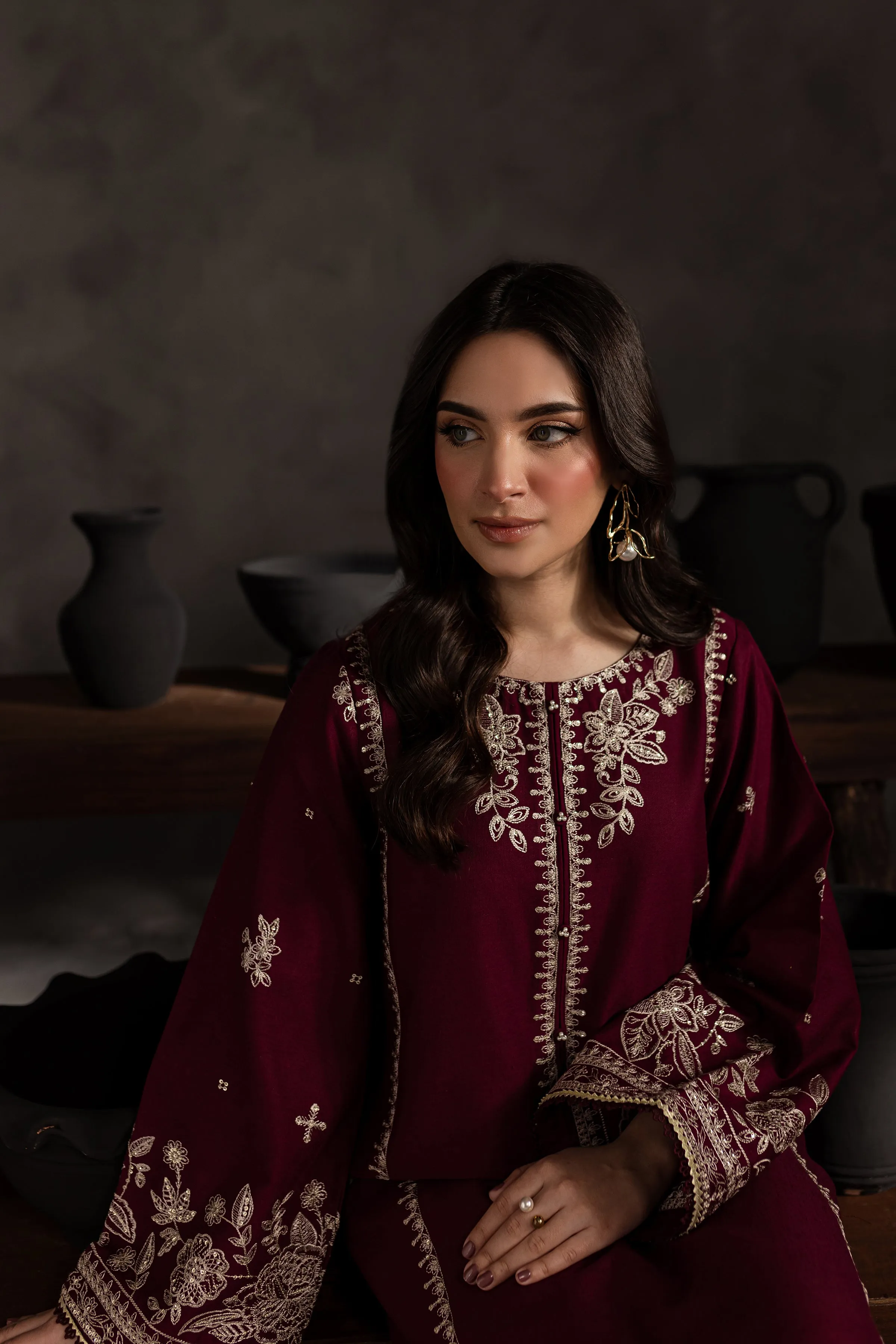 Crown 2Pc - Embroidered Karandi Dress