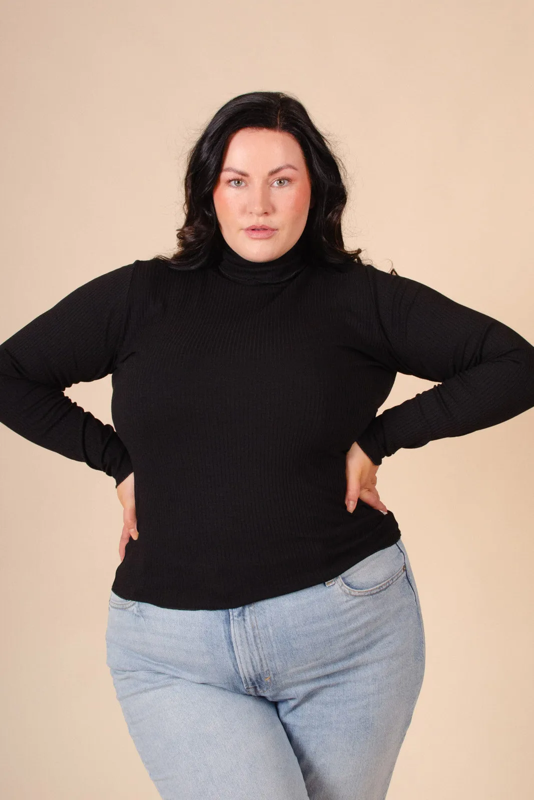 Culottes & Rib Rollneck Pack, Black