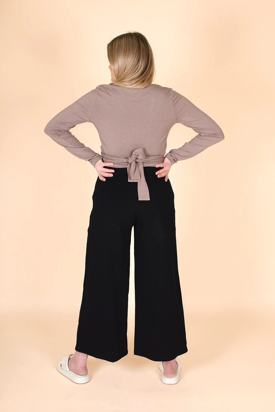 Culottes & Rib Rollneck Pack, Taupe