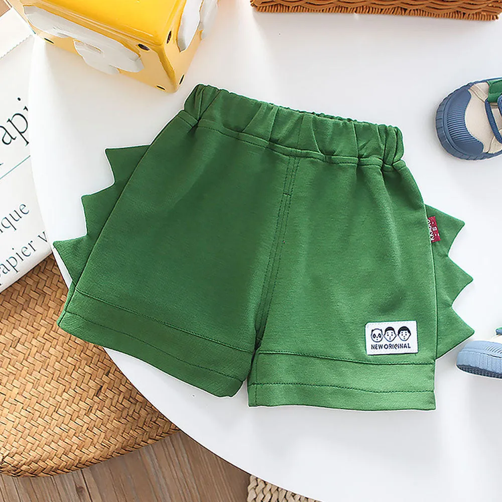 Dinosaur Cross Sling Print2 Pcs Shorts Set For Toddlers And Kids