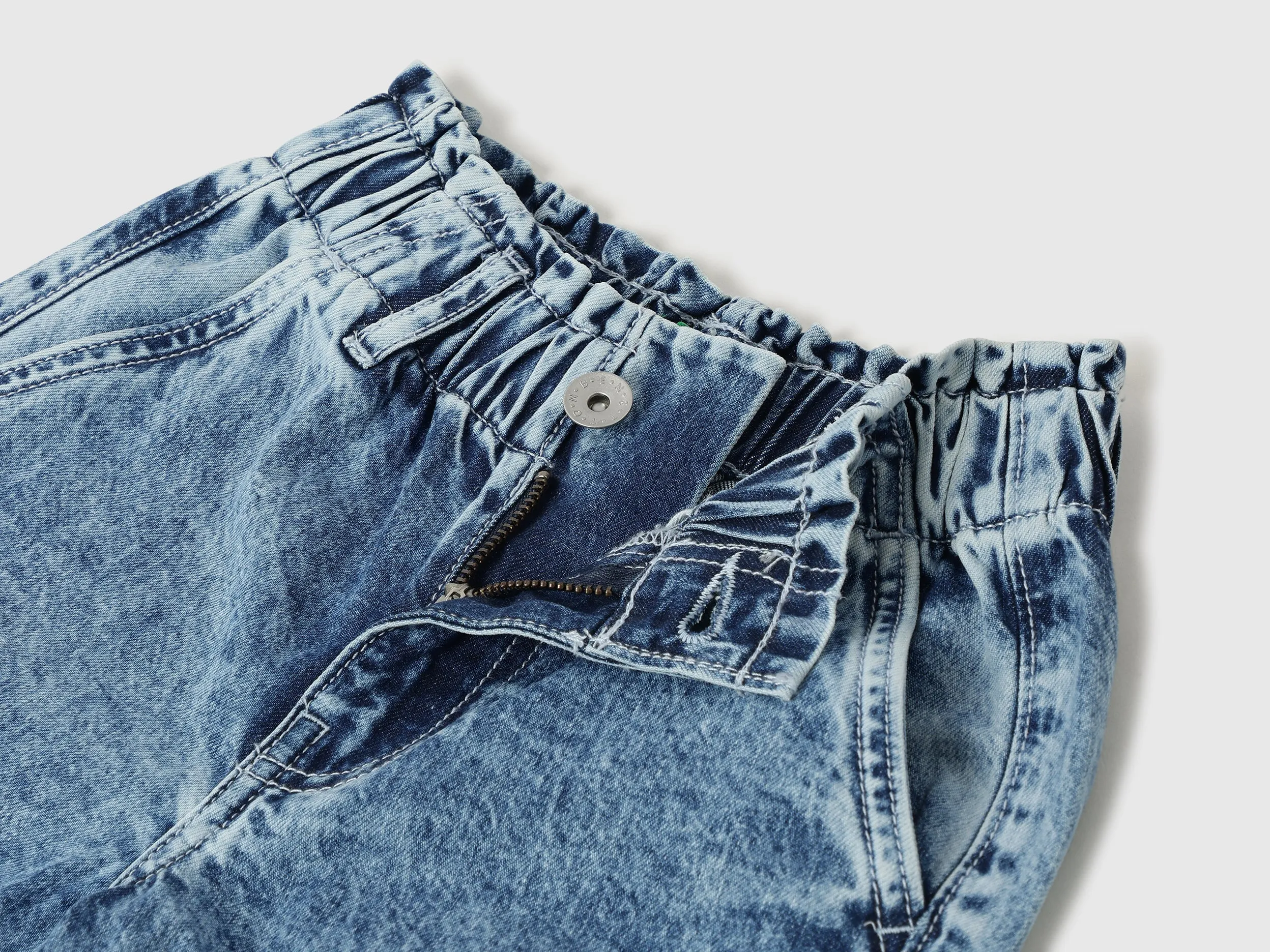 Embroidered Cullottes Fit Jeans