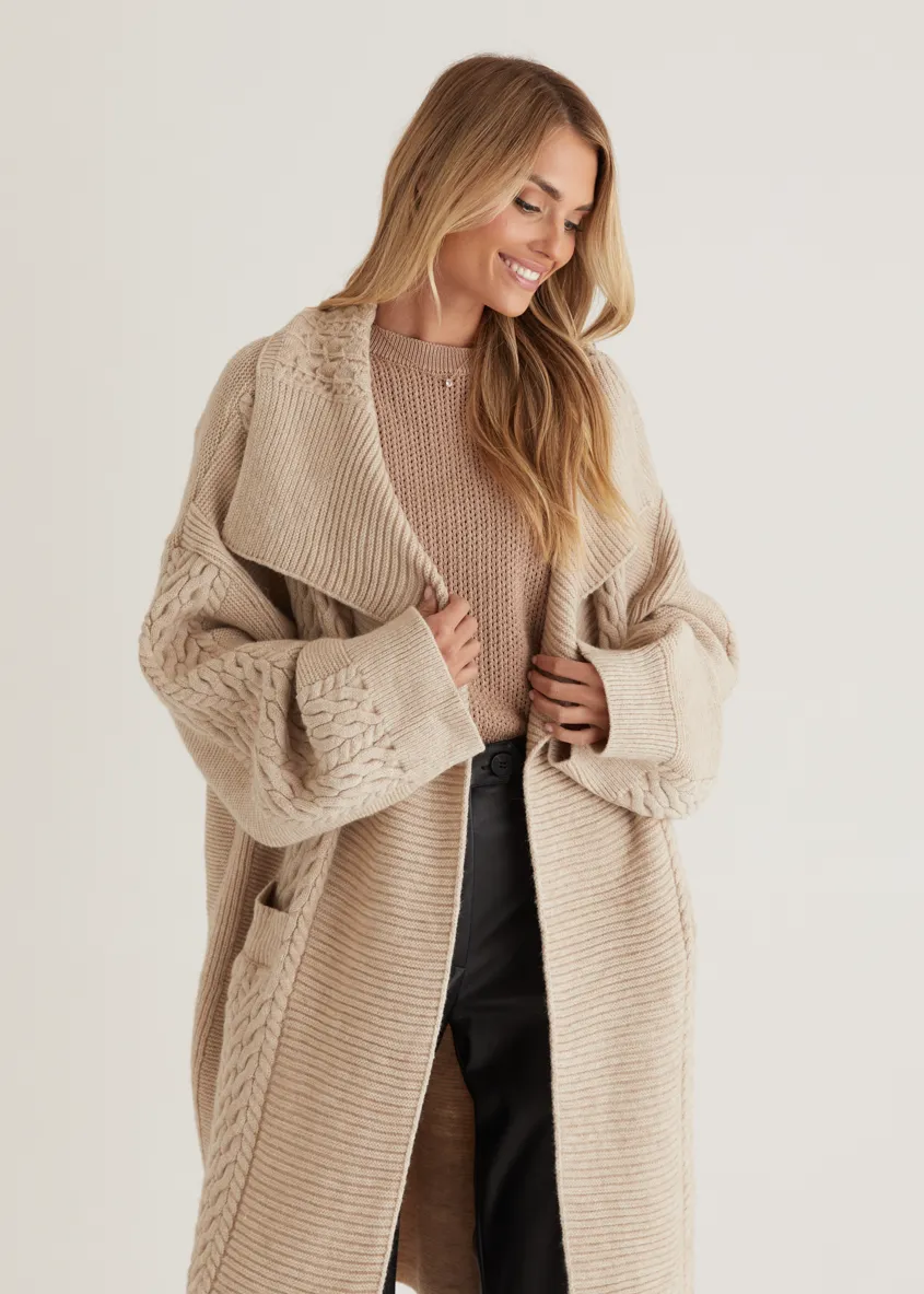 Empire Cardigan - Oatmeal