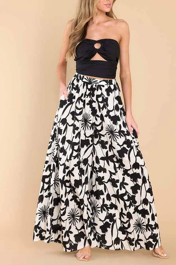 Eye-catching Elasticated Special offers culottes high-rise wide-leg