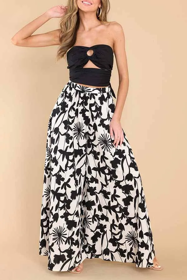 Eye-catching Elasticated Special offers culottes high-rise wide-leg