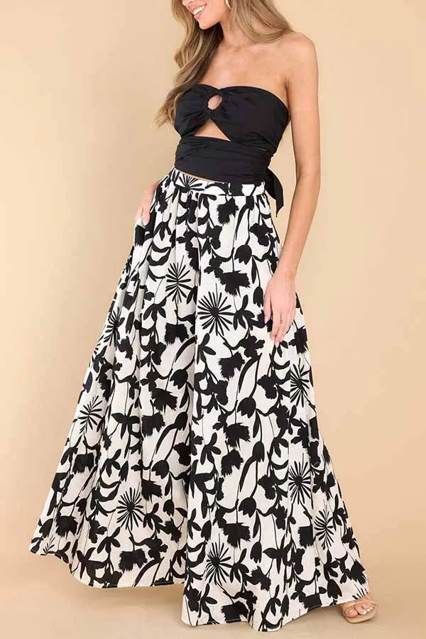 Eye-catching Elasticated Special offers culottes high-rise wide-leg
